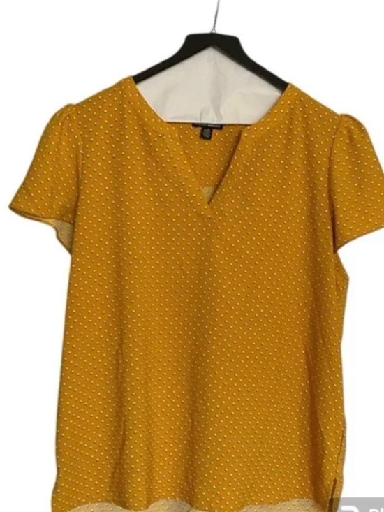 Tops - Hilary Radley popover printed blouse in mustard yellow Size XS